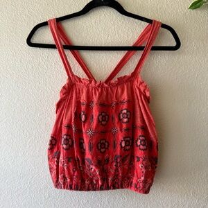 We The Free Floral Bubble Tank Top